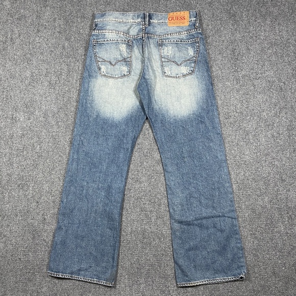 Vintage Guess Jeans Bootcut Mid Rise Distressed Size 31x30 Womens 0873 - Picture 1 of 12